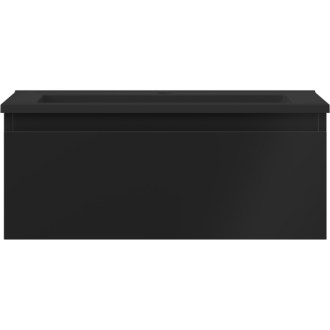 Koupelnová skříňka Mexen Orio 60 cm s umyvadlem Otis, 1 zásuvka, matná černá - 91A10-06023-1-BF71-W18M71