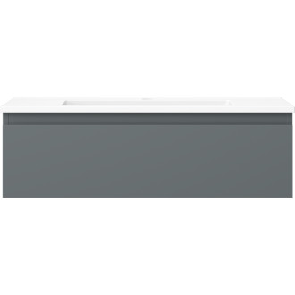 Koupelnová skříňka Mexen Orio 80 cm s umyvadlem Otis, 1 zásuvka, matný grafit/matná bílá - 91A10-08023-1-BF66-W18M01