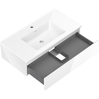 Mexen Orio szafka łazienkowa 90 cm z umywalką Otis, 1 szuflada, biała połysk - 91A10-09023-1-BF00-W18M00