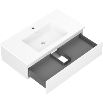 Koupelnová skříňka Mexen Orio 90 cm s umyvadlem Otis, 1 zásuvka, matná bílá - 91A10-09023-1-BF01-W18M01