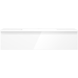 Koupelnová skříňka Mexen Orio 100 cm s umyvadlem Otis, 1 zásuvka, lesklá bílá - 91A10-10023-1-BF00-W18M00