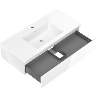 Koupelnová skříňka Mexen Orio 100 cm s umyvadlem Otis, 1 zásuvka, lesklá bílá - 91A10-10023-1-BF00-W18M00