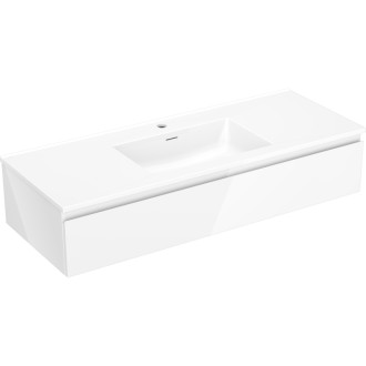 Mexen Orio szafka łazienkowa 120 cm z umywalką Otis, 1 szuflada, biała połysk - 91A10-12023-1-BF00-W18M00