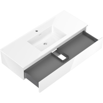 Mexen Orio szafka łazienkowa 120 cm z umywalką Otis, 1 szuflada, biała połysk - 91A10-12023-1-BF00-W18M00
