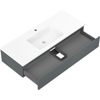 Mexen Orio szafka łazienkowa 120 cm z umywalką Otis, 1 szuflada, grafit mat/biała mat - 91A10-12023-1-BF66-W18M01