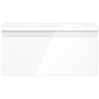 Koupelnová skříňka Mexen Orio 50 cm s umyvadlem Vela, 1 zásuvka, lesklá bílá - 91A10-05023-1-BF00-W23M00