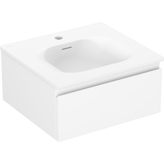 Koupelnová skříňka Mexen Orio 50 cm s umyvadlem Vela, 1 zásuvka, matná bílá - 91A10-05023-1-BF01-W23M01