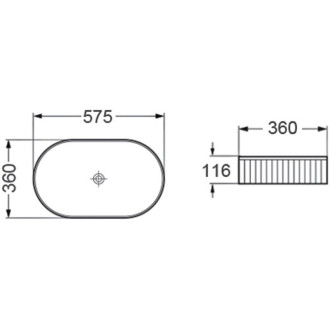 Mexen Grovo umyvadlo na desku 57 x 36 cm, bílá - 22305700