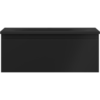 Koupelnová skříňka Mexen Orio 60 cm s umyvadlem Vela, 1 zásuvka, matná černá - 91A10-06023-1-BF71-W23M71