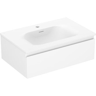 Koupelnová skříňka Mexen Orio 70 cm s umyvadlem Vela, 1 zásuvka, matná bílá - 91A10-07023-1-BF01-W23M01
