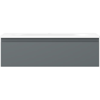 Koupelnová skříňka Mexen Orio 80 cm s umyvadlem Vela, 1 zásuvka, matný grafit/matná bílá - 91A10-08023-1-BF66-W23M01