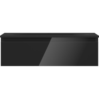 Mexen Orio szafka łazienkowa 80 cm z umywalką Vela, 1 szuflada, czarna połysk/czarna mat - 91A10-08023-1-BF70-W23M71