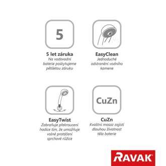 Ravak DS 090.00 Sprchový sloup posuvný X07P232