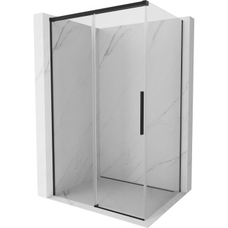 Mexen Rox posuvný sprchový kout 90 x 85 cm, průhledný, černý - 8C2-090-085-70-00
