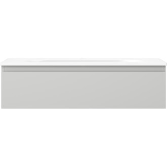 Koupelnová skříňka Mexen Orio 90 cm s umyvadlem Vela, 1 zásuvka, matná šedá/matná bílá - 91A10-09023-1-BF62-W23M01