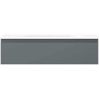 Koupelnová skříňka Mexen Orio 90 cm s umyvadlem Vela, 1 zásuvka, matný grafit/matná bílá - 91A10-09023-1-BF66-W23M01
