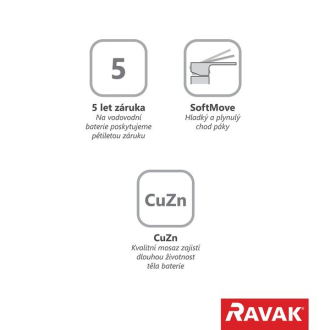 Ravak CL 066.00 Podomítková sprchová bez přepínače pro R-box X070089