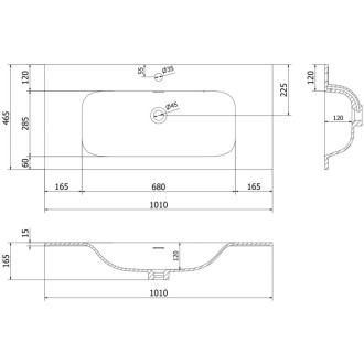 Koupelnová skříňka Mexen Orio 100 cm s umyvadlem Vela, 1 zásuvka, matně šedá/matně bílá - 91A10-10023-1-BF62-W23M01