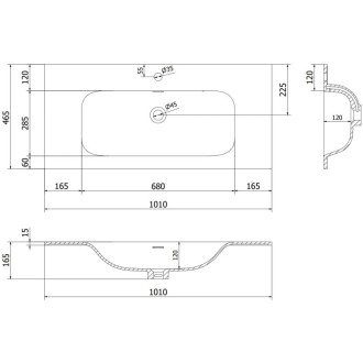 Koupelnová skříňka Mexen Orio 100 cm s umyvadlem Vela, 1 zásuvka, matný grafit/matná bílá - 91A10-10023-1-BF66-W23M01