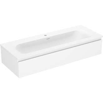 Koupelnová skříňka Mexen Orio 120 cm s umyvadlem Vela, 1 zásuvka, matná bílá - 91A10-12023-1-BF01-W23M01