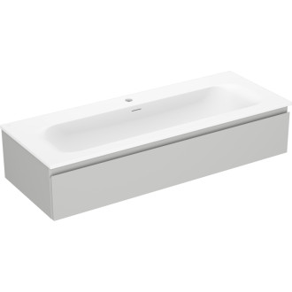 Koupelnová skříňka Mexen Orio 120 cm s umyvadlem Vela, 1 zásuvka, matně šedá/matně bílá - 91A10-12023-1-BF62-W23M01