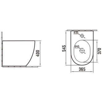 Stojací bidet Mexen Lena, matná černá - 36225285