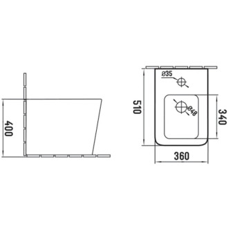 Mexen Cube bidet stojący, czarny mat - 36925085