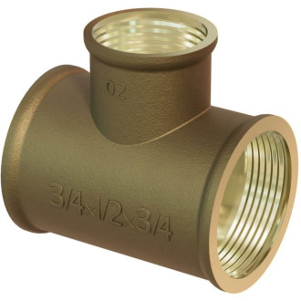 Mexen BRASS trójnik mosiężny 1 GW x 3/4 GW x 1 GW - W97412-103410
