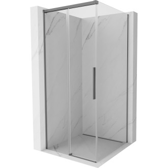 Posuvný sprchový kout Mexen Rox 100 x 100 cm, průhledný, stříbrná metalíza - 8C2-100-100-95-00