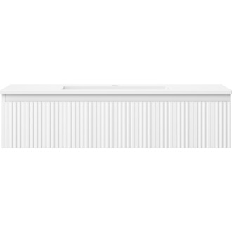 Koupelnová skříňka Mexen Rivel 100 cm s umyvadlem Otis, 1 zásuvka, drážkovaná, matná bílá - 91A20-10023-1-BF01-W18M01