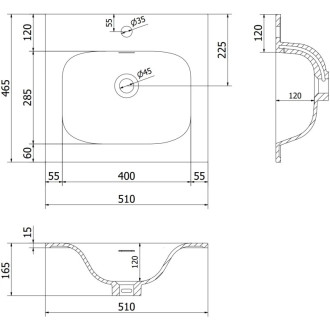 Koupelnová skříňka Mexen Rivel 50 cm s umyvadlem Vela, 1 zásuvka, drážkovaná, matná bílá - 91A20-05023-1-BF01-W23M01