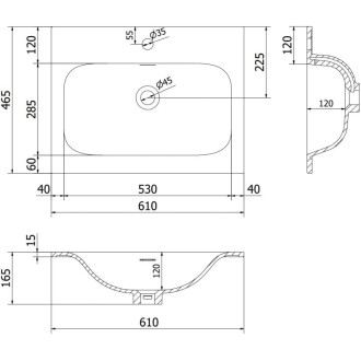 Koupelnová skříňka Mexen Rivel 60 cm s umyvadlem Vela, 1 zásuvka, drážkovaná, matná bílá - 91A20-06023-1-BF01-W23M01