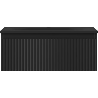 Mexen Rivel szafka łazienkowa 60 cm z umywalką Vela, 1 szuflada, ryflowana , czarna mat - 91A20-06023-1-BF71-W23M71