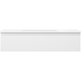 Koupelnová skříňka Mexen Rivel 100 cm s umyvadlem Vela, 1 zásuvka, drážkovaná, matná bílá - 91A20-10023-1-BF01-W23M01