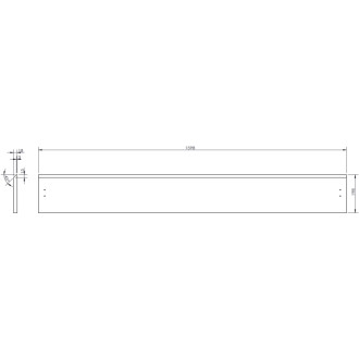 Koupelnová skříňka Mexen Rivel 160 cm s umyvadlem Vela, 1 zásuvka, drážkovaná, matná bílá - 91A20-16023-1-BF01-W23M01