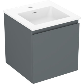 Koupelnová skříňka Mexen Orio 45 cm s umyvadlem Otis, 1 zásuvka, matný grafit/matná bílá - 91A10-04547-1-BF66-W18M01