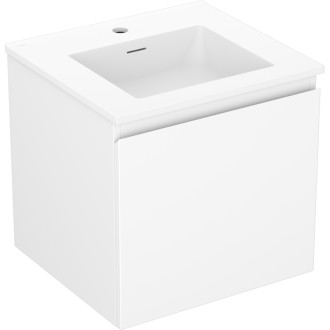 Koupelnová skříňka Mexen Orio 50 cm s umyvadlem Otis, 1 zásuvka, matná bílá - 91A10-05047-1-BF01-W18M01