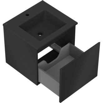 Mexen Orio szafka łazienkowa 50 cm z umywalką Otis, 1 szuflada, czarna mat - 91A10-05047-1-BF71-W18M71