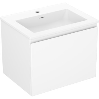 Koupelnová skříňka Mexen Orio 60 cm s umyvadlem Otis, 1 zásuvka, matná bílá - 91A10-06047-1-BF01-W18M01