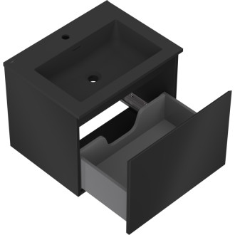 Mexen Orio szafka łazienkowa 60 cm z umywalką Otis, 1 szuflada, czarna mat - 91A10-06047-1-BF71-W18M71