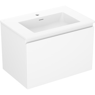 Koupelnová skříňka Mexen Orio 70 cm s umyvadlem Otis, 1 zásuvka, matná bílá - 91A10-07047-1-BF01-W18M01