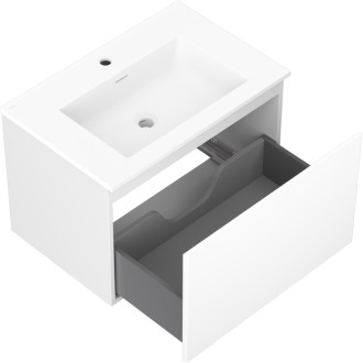 Koupelnová skříňka Mexen Orio 70 cm s umyvadlem Otis, 1 zásuvka, matná bílá - 91A10-07047-1-BF01-W18M01