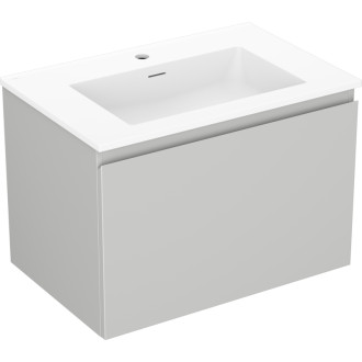 Koupelnová skříňka Mexen Orio 70 cm s umyvadlem Otis, 1 zásuvka, matná šedá/matná bílá - 91A10-07047-1-BF62-W18M01