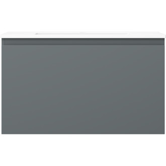 Koupelnová skříňka Mexen Orio 80 cm s umyvadlem Otis, 1 zásuvka, matný grafit/matná bílá - 91A10-08047-1-BF66-W18M01