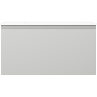 Koupelnová skříňka Mexen Orio 90 cm s umyvadlem Otis, 1 zásuvka, matně šedá/matně bílá - 91A10-09047-1-BF62-W18M01