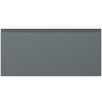 Koupelnová skříňka Mexen Orio 100 cm s umyvadlem Otis, 1 zásuvka, matný grafit/matná bílá - 91A10-10047-1-BF66-W18M01