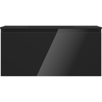 Mexen Orio szafka łazienkowa 100 cm z umywalką Otis, 1 szuflada, czarna połysk/czarna mat - 91A10-10047-1-BF70-W18M71