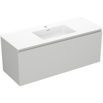 Mexen Orio szafka łazienkowa 120 cm z umywalką Otis, 1 szuflada, szara mat/biała mat - 91A10-12047-1-BF62-W18M01