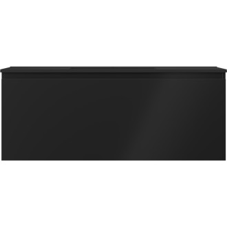 Koupelnová skříňka Mexen Orio 120 cm s umyvadlem Otis, 1 zásuvka, matná černá - 91A10-12047-1-BF71-W18M71