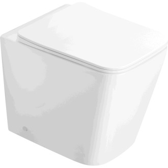 Mexen Cube WC mísa Rimless s úzkým sedátkem s tlumeným dovíráním, duroplast, lesklá bílá - 32924000
